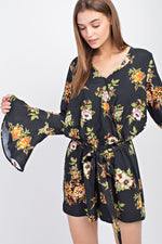 LUNA FLORAL ROMPER-