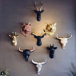 Wall Charmers - The Ledoux Large Carved Cow Skull Faux Taxidermy Single Color