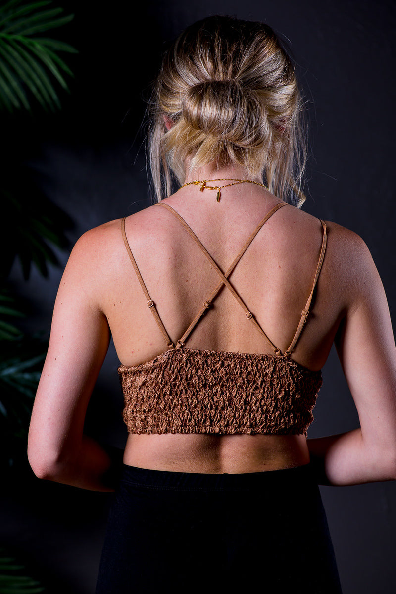 AXEL LACE STRAPPY BRALETTE GINGER