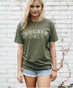 LOCALS ONLY TEE OLIVE-
