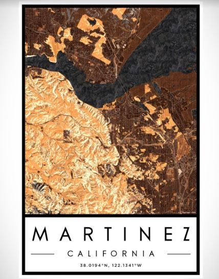 MARTINEZ MAP PRINTS- LARGE