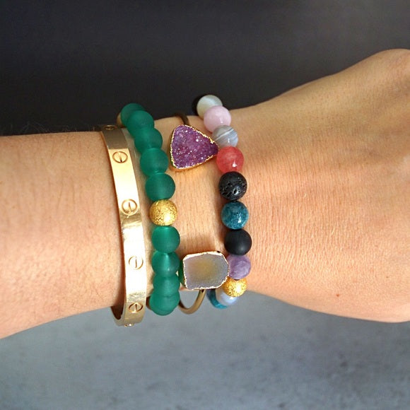 MIXED GEMSTONE DIFFUSER BRACELETS