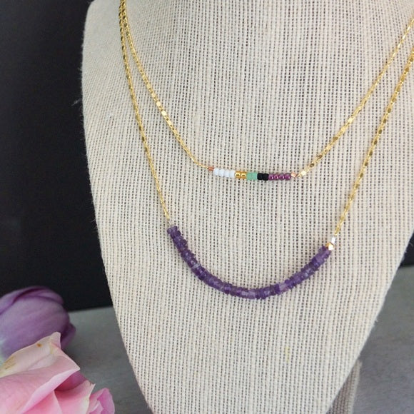 DELICATE BEADED NECKLACE