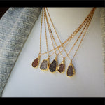 NATURAL DRUZY GOLD NECKLACE