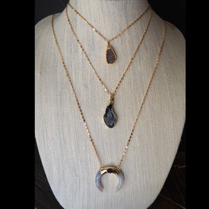 NATURAL DRUZY GOLD NECKLACE