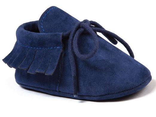 BABY MOCCASINS NAVY