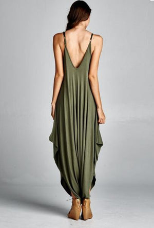 KIMMIE SOLID JUMPSUIT OLIVE