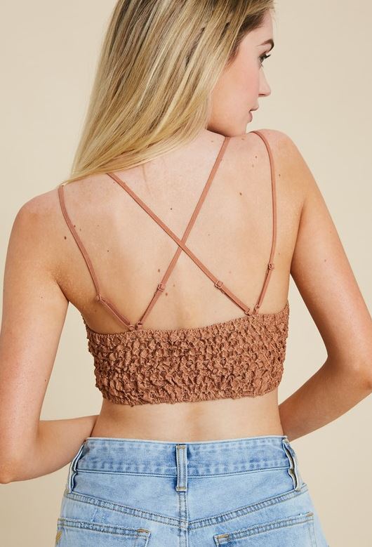 AXEL LACE STRAPPY BRALETTE GINGER