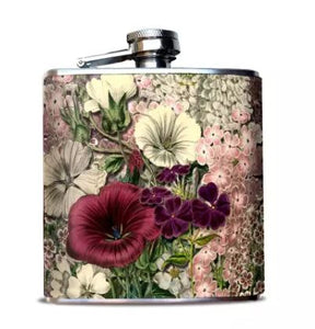 Oso + Bean - Pink Flowers Hip Flask
